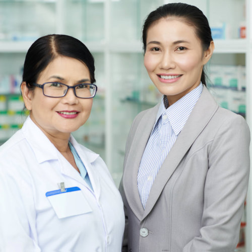 pharmacists smiling